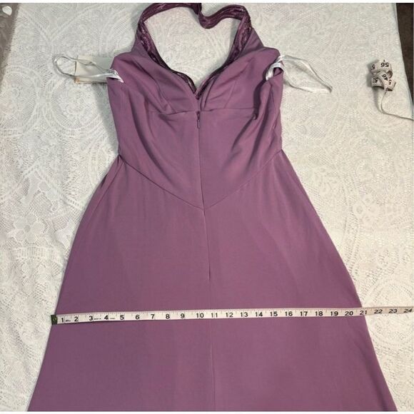 NWT David’s Bridal formal dress, bridesmaid, prom, wisteria/purple halt… - Picture 8 of 12